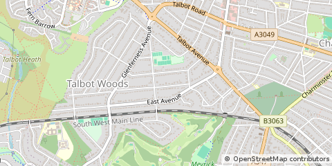 Map of Bournemouth, Dorset