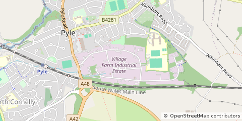 Map of Pyle, Bridgend
