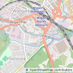 Map of Wigan, Lancashire