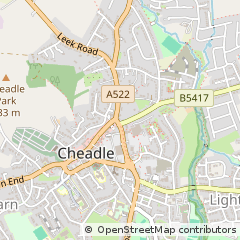 Map of Stoke on Trent, Staffordshire