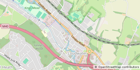 Map of High Wycombe, Buckinghamshire