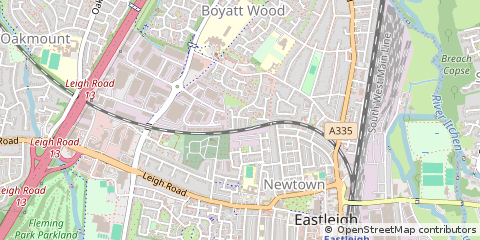 Map of Eastleigh, Hampshire