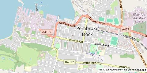 Map of Pembroke Dock, Dyfed