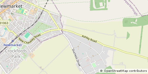 Map of Newmarket, Cambridgeshire