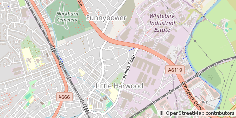 Map of Blackburn, Lancashire