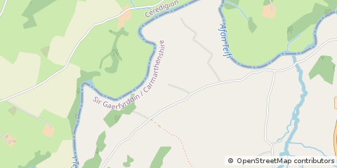 Map of Pencader, Carms