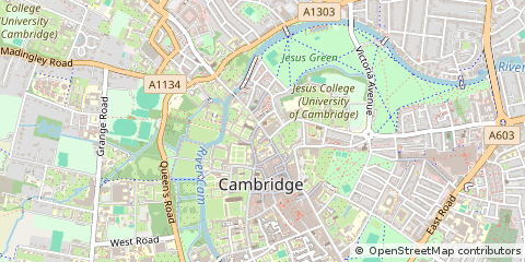 Map of Cambridge, Cambridgeshire