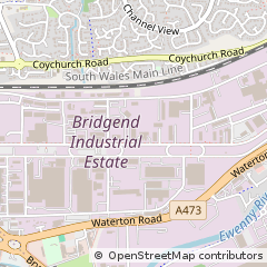 Map of Bridgend, MID Glamorgan
