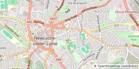 Map of Newcastle Under Lyme