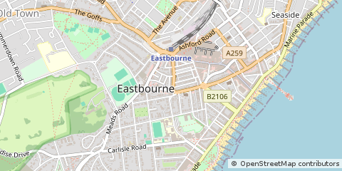 Map of Eastbourne, East Sussex