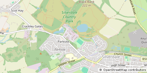 Map of Newcastle, Staffs