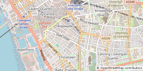Map of Liverpool, Merseyside