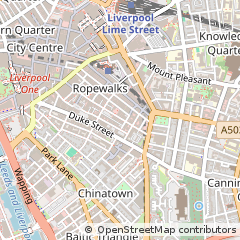 Map of Liverpool, Merseyside