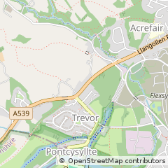 Map of Trevor, Clwyd