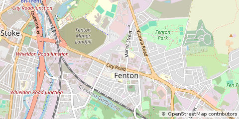 Map of Stoke-on-Trent, Staffordshire