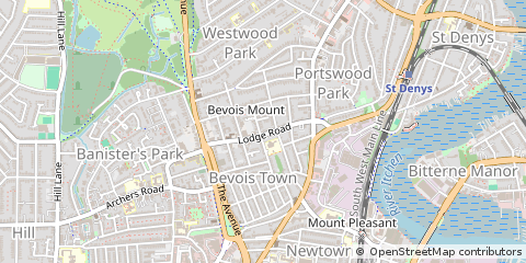 Map of Southampton, Hampshire