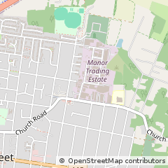 Map of Church Road Thundersley, Essex