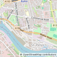 Map of Tyne and Wear