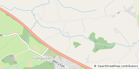 Map of Llanelli, Dyfed