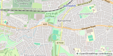 Map of Glasgow, Lanarkshire