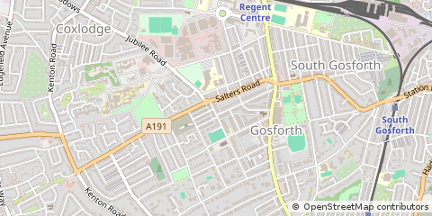 Map of Newcastle Upon Tyne, Tyne and Wear