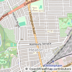Map of Newcastle Upon Tyne, Tyne and Wear