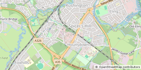 Map of Southampton, Hampshire