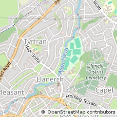 Map of Llanelli, Camarthenshire