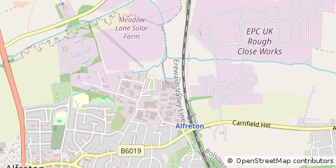 Map of Alfreton, Derbyshire