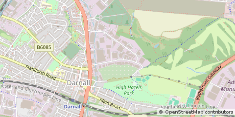 Map of Sheffield, South Yorkshire