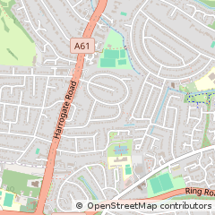 Map of Leeds, West Yorkshire
