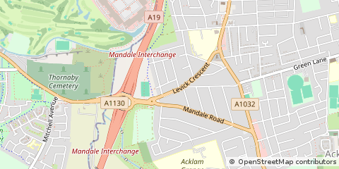 Map of Middlesbrough, Cleveland