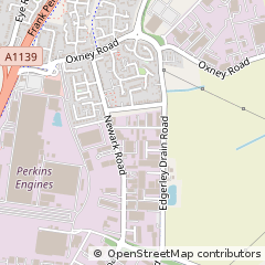 Map of Peterborough, Cambridgeshire