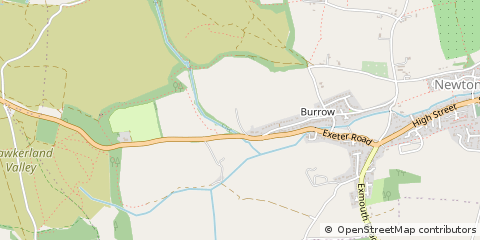 Map of Newton Poppleford, Devon