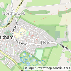 Map of Bishops Waltham, Southampton, Hampshire