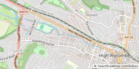 Map of High Wycombe, Buckinghamshire
