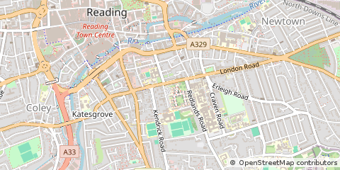 Map of Reading, Berkshire
