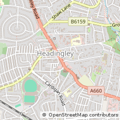 Map of Leeds, West Yorkshire