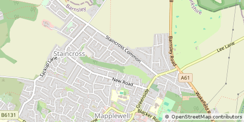 Map of Barnsley, South Yorkshire