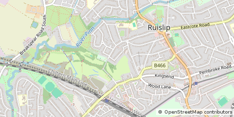 Map of Ruislip, Middlesex