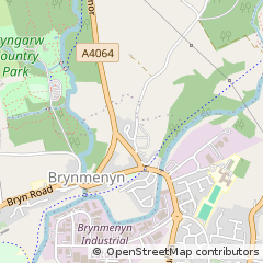 Map of Bridgend, MID Glamorgan