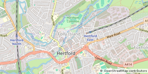 Map of Hertford, Hertfordshire