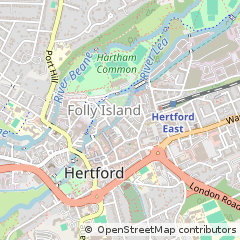 Map of Hertford, Hertfordshire
