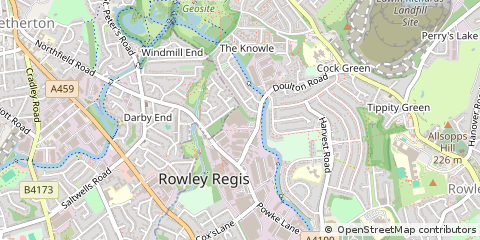 Map of Cradley Heath