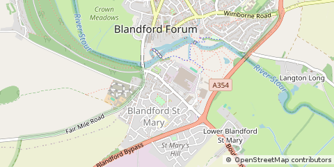 Map of Blandford Forum