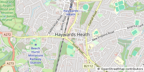 Map of Haywards Heath, West Sussex