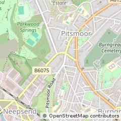 Map of Sheffield, South Yorkshire