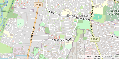 Map of Leicester, Leicestershire