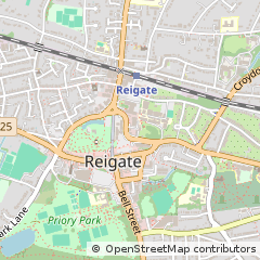 Map of Reigate, Surrey
