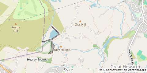 Map of Wardle, Rochdale, Lancashire